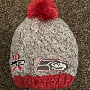 NFL Seattle Seahawks Woman’s Pink & Gray  Beanie